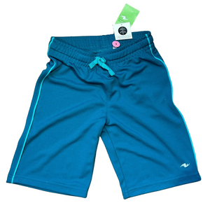 Blue Athletic Shorts with Adjustable Drawstring Waist